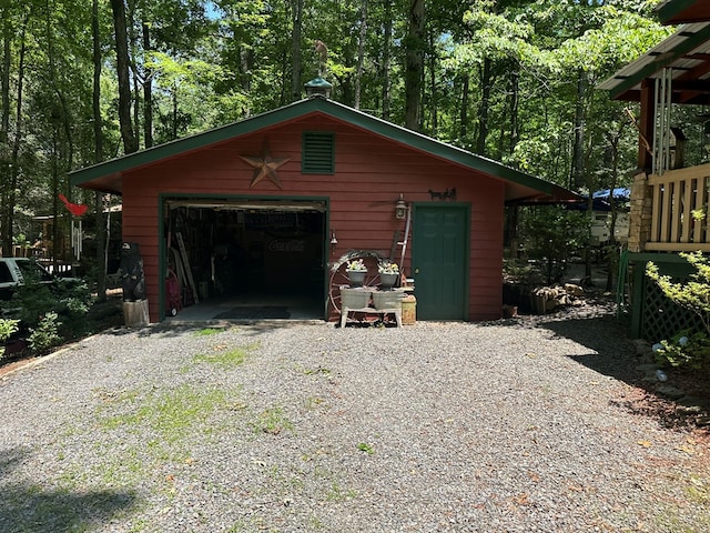 10 Whippoorwill Ln, Murphy, NC 28906 - detached garage with gravel driveway