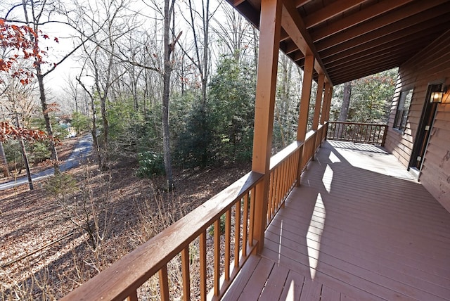 view of wooden terrace