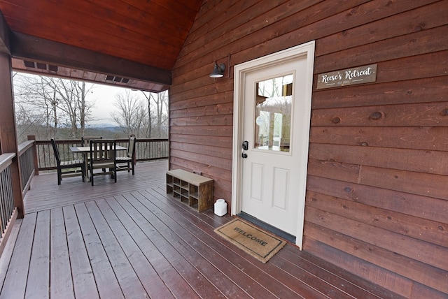 view of wooden terrace