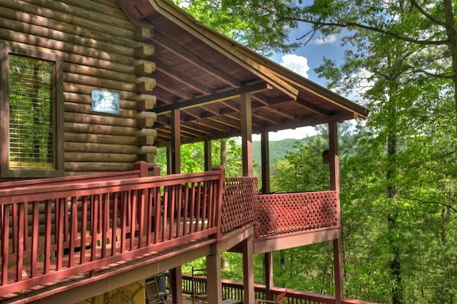 view of wooden terrace