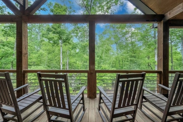 1085 Dills Rd, Blue Ridge, GA 30513 - deck with a forest view