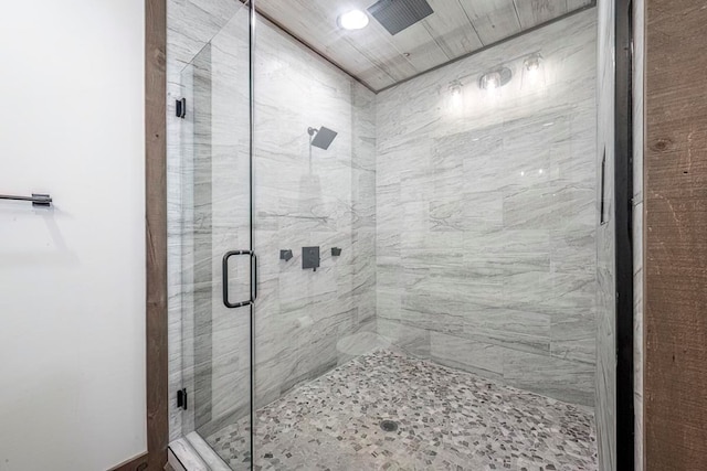 1085 Dills Rd, Blue Ridge, GA 30513 - bathroom featuring a shower stall
