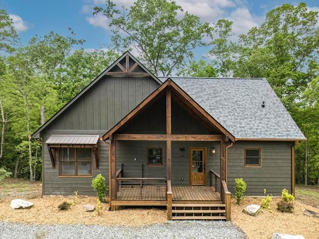 1085 Dills Rd, Blue Ridge, GA 30513 - chalet / cabin with board and batten siding and roof with shingles