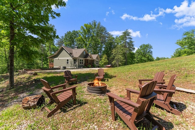 457 Celie Ann Seabolt Rd, Cleveland, GA 30528 - view of yard with a fire pit
