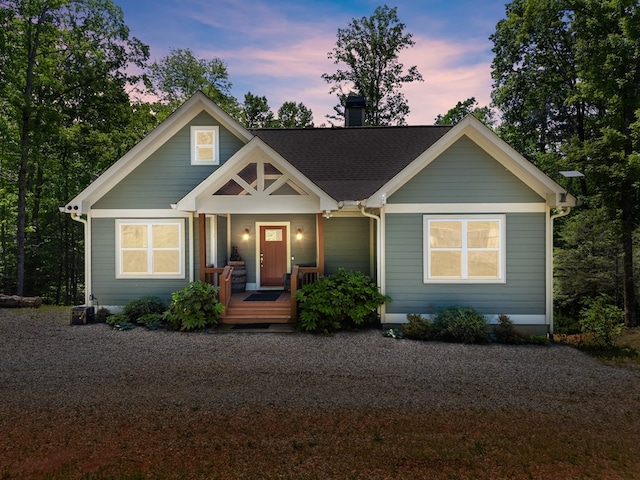457 Celie Ann Seabolt Rd, Cleveland, GA 30528 - view of front facade featuring a chimney and covered porch