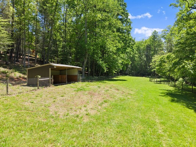 457 Celie Ann Seabolt Rd, Cleveland, GA 30528 - view of yard with a pole building and an outdoor structure