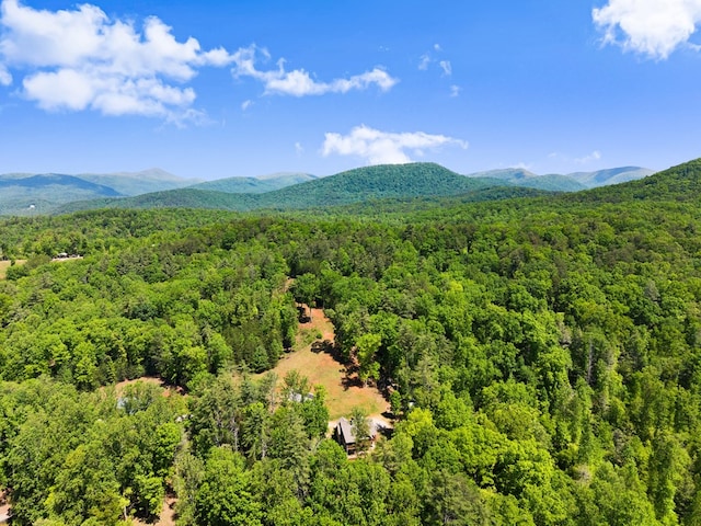 457 Celie Ann Seabolt Rd, Cleveland, GA 30528 - aerial view of a heavily wooded area and a mountain backdrop