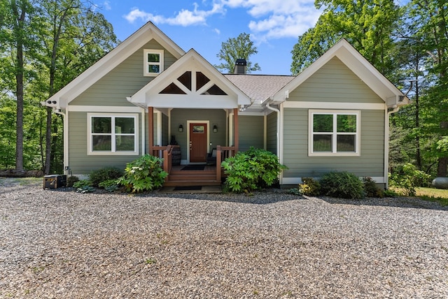 457 Celie Ann Seabolt Rd, Cleveland, GA 30528 - view of front of property with a porch and a chimney