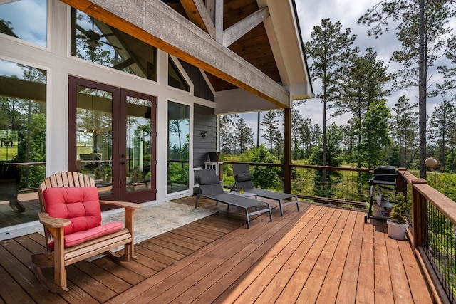 230 High River Lndg, Ellijay, GA 30540 - deck with french doors