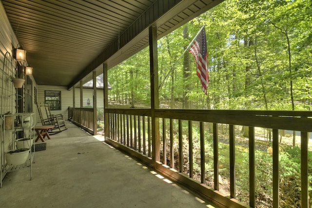 view of patio with a porch