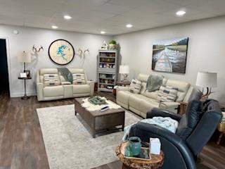 209B N Berrong St, Hiawassee, GA 30546 - living room featuring wood finished floors and recessed lighting