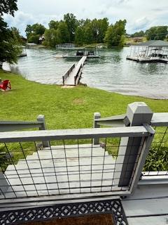 209B N Berrong St, Hiawassee, GA 30546 - dock area with a water view and a lawn