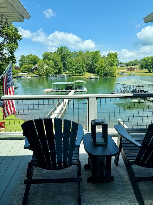 209B N Berrong St, Hiawassee, GA 30546 - balcony with a water view and view of scattered trees