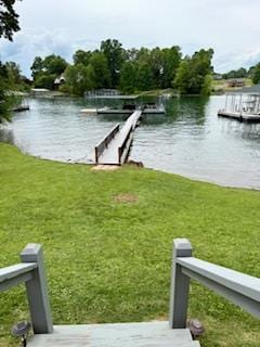 209B N Berrong St, Hiawassee, GA 30546 - dock area with a water view and a yard