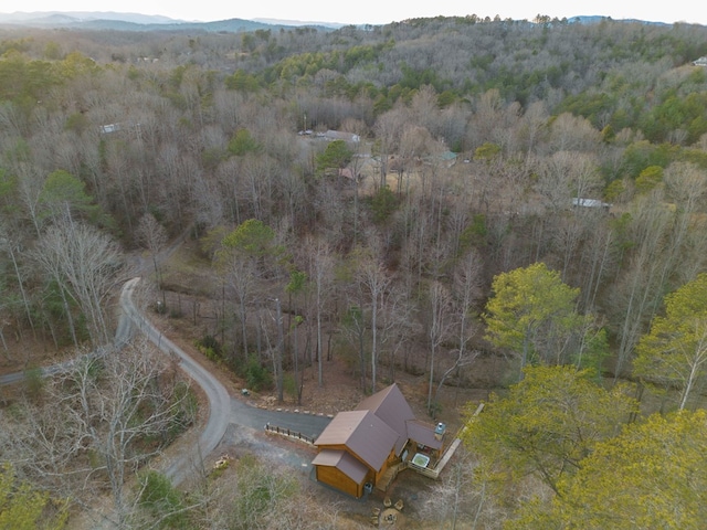 87 Lonesome Dove Path, Blue Ridge, GA 30513 - aerial view of property and surrounding area with a forest and a mountain backdrop