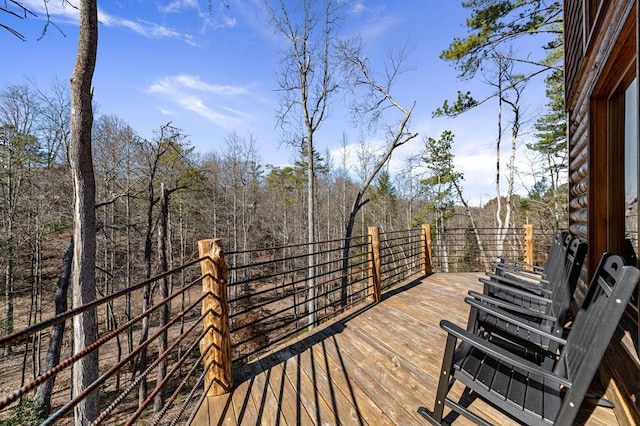 87 Lonesome Dove Path, Blue Ridge, GA 30513 - view of wooden terrace