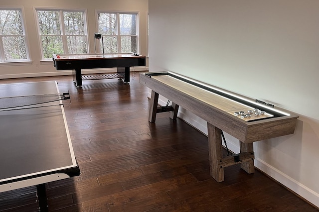 1492 Mcelroy Mountain Dr, Jasper, GA 30143 - recreation room featuring baseboards and dark wood-type flooring