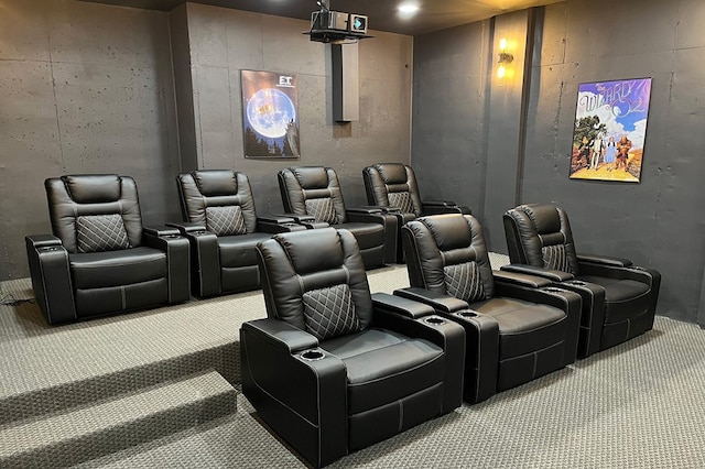 1492 Mcelroy Mountain Dr, Jasper, GA 30143 - home theater with carpet floors
