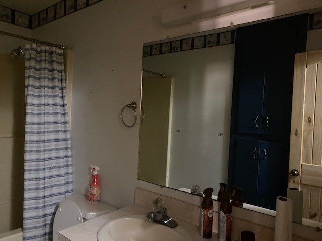 bathroom featuring toilet and vanity