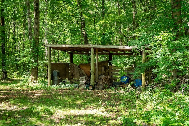 410 N Sharp Mountain Church Ln, Ball Ground, GA 30107 - view of yard featuring a wooded view