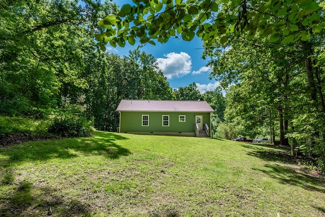 410 N Sharp Mountain Church Ln, Ball Ground, GA 30107 - view of grassy yard with entry steps