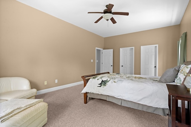 301 Shadow Mountain Rd, Dillard, GA 30537 - carpeted bedroom with baseboards and a ceiling fan