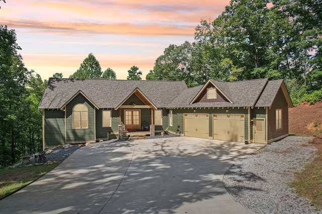 craftsman-style house featuring a garage