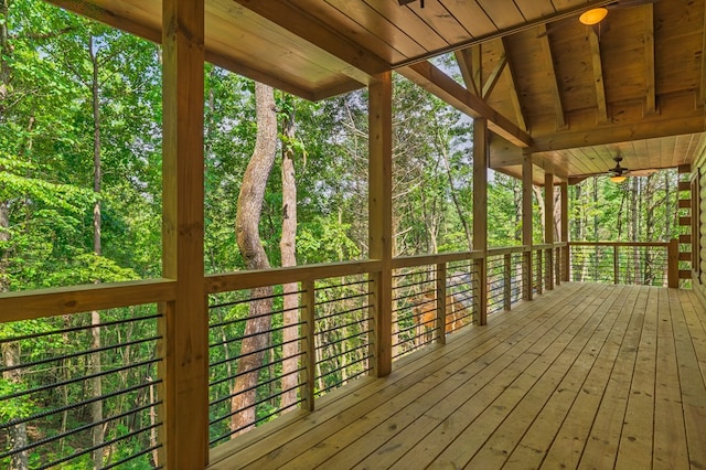 65 Christopher Dr, Ellijay, GA 30540 - wooden deck with a ceiling fan