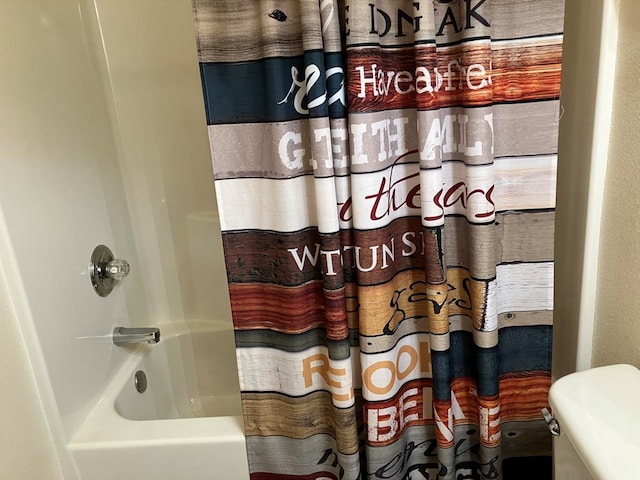 47 Starry Night Path, Murphy, NC 28906 - full bathroom with toilet and shower / bath combo with shower curtain