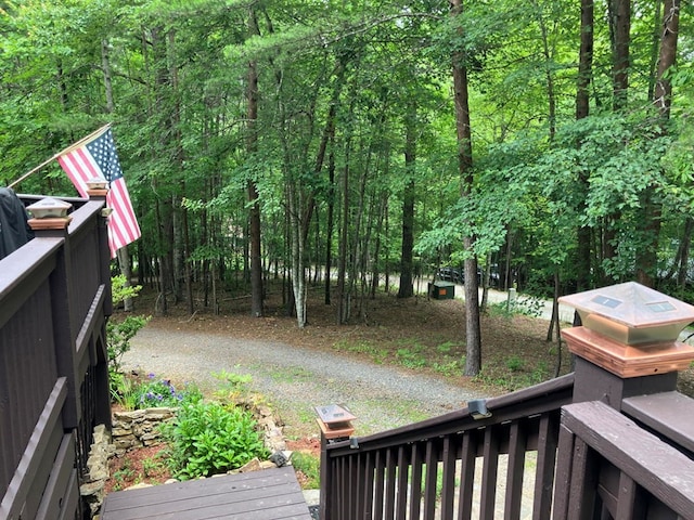 47 Starry Night Path, Murphy, NC 28906 - wooden deck with a forest view