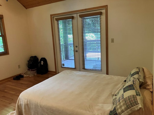 47 Starry Night Path, Murphy, NC 28906 - bedroom featuring access to outside, wood finished floors, and french doors