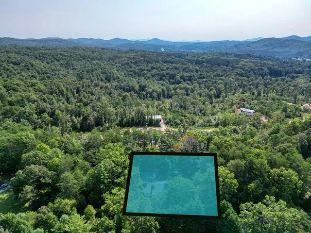 bird's eye view featuring a mountain view