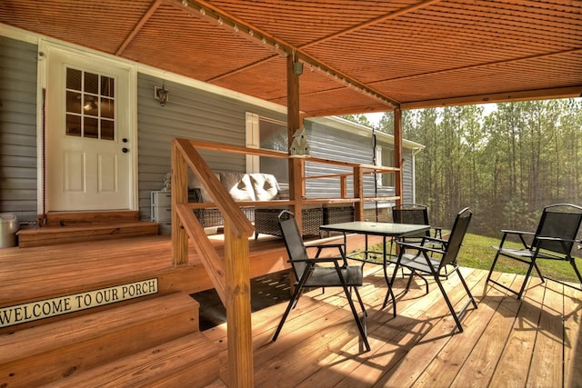 view of wooden deck