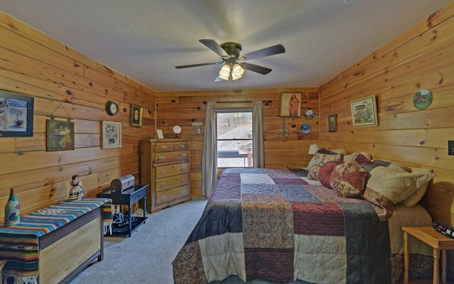 530 Bear Paw Church Rd, Murphy, NC 28906 - bedroom with a textured ceiling, carpet floors, and ceiling fan