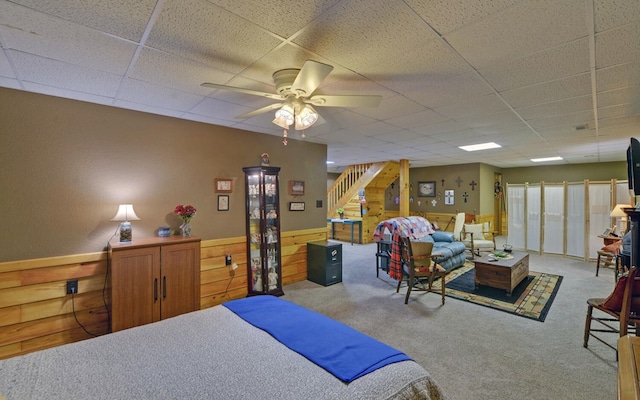 530 Bear Paw Church Rd, Murphy, NC 28906 - bedroom with carpet floors and a paneled ceiling