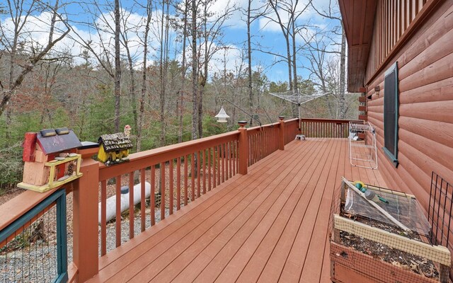 530 Bear Paw Church Rd, Murphy, NC 28906 - view of wooden terrace