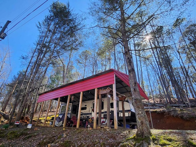 exterior space with a boat dock