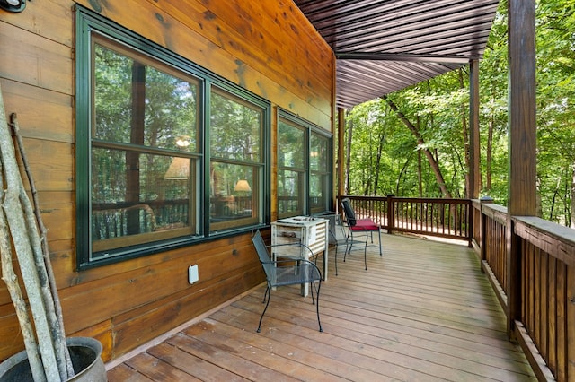 view of wooden terrace