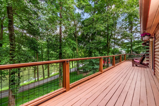 view of wooden terrace