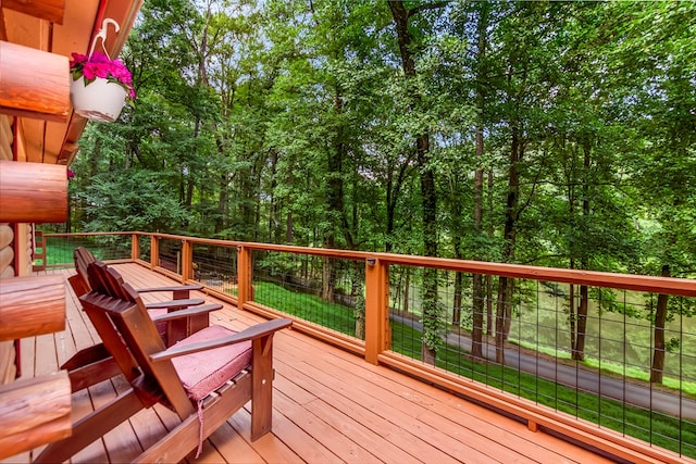 view of wooden terrace