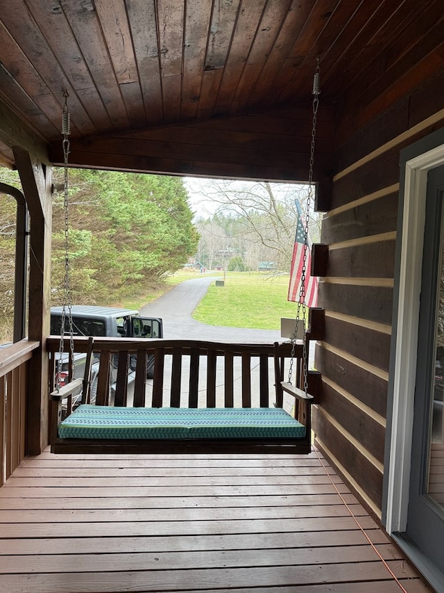 view of wooden terrace