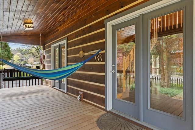 view of wooden deck