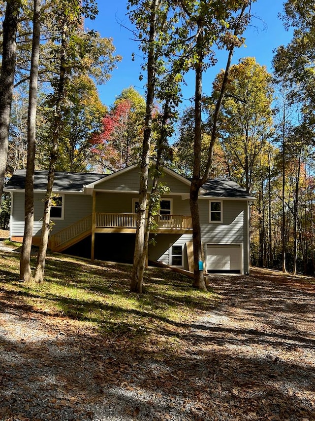 view of home's exterior featuring a garage