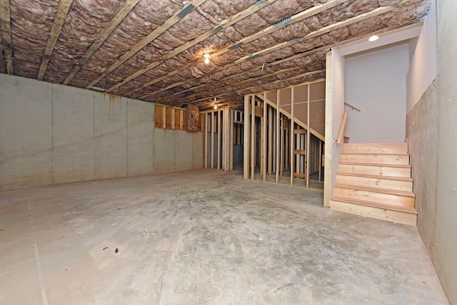 view of basement