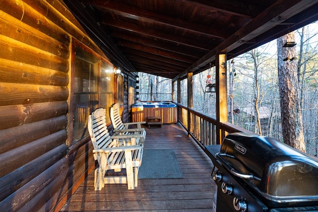 57 Coffee Pot Dr, Blue Ridge, GA 30513 - wooden deck featuring grilling area