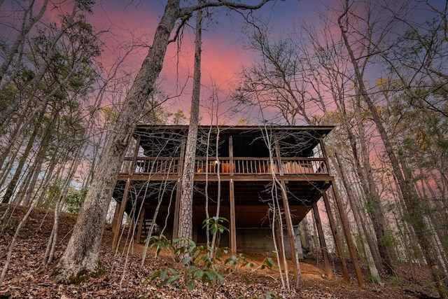 57 Coffee Pot Dr, Blue Ridge, GA 30513 - back of property featuring a wooden deck