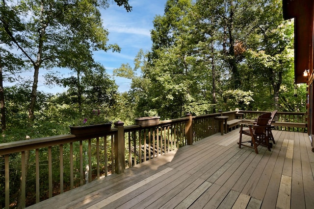 view of wooden deck