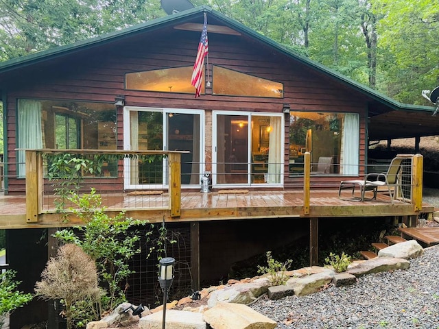 149 Poormans Trl, Murphy, NC 28906 - rear view of house with a deck