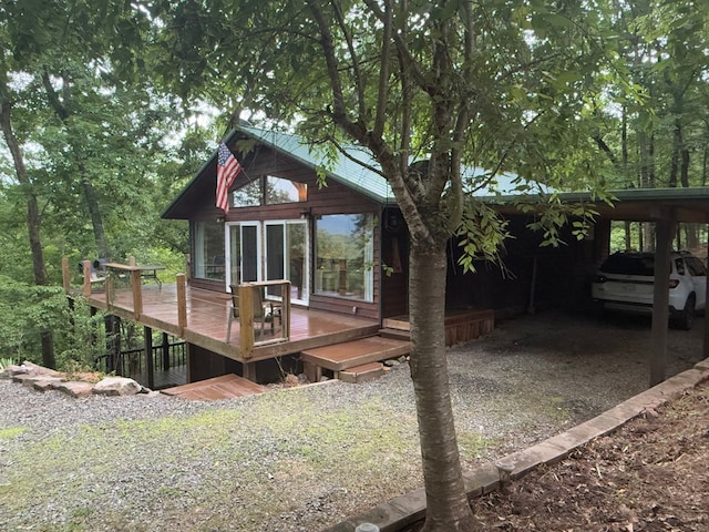 149 Poormans Trl, Murphy, NC 28906 - back of property featuring a deck and a carport