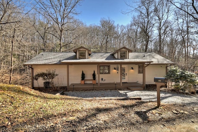 view of front of property with a porch